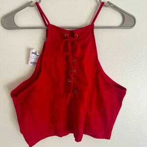 Red Crop Top
